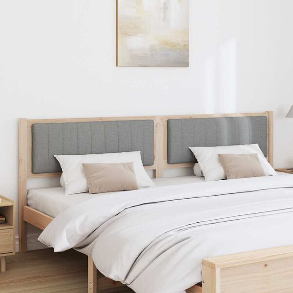 vidaXL T&ecirc;te de lit capitonn&eacute;e Marron 200 cm Pin massif