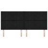 vidaXL T&ecirc;te de lit avec t&ecirc;te de lit Noir 200 cm Cuir synth&eacute;tique