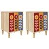vidaXL Table de chevet ESSEN 2 pc Ch&ecirc;ne Sonoma 36 x 33 x 50 cm