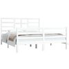 vidaXL Cadre de lit sans matelas blanc bois massif 160x200 cm