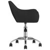 vidaXL Chaise pivotante de salle &agrave; manger Noir Tissu