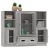 vidaXL Buffets 3 pcs sonoma gris bois d'ing&eacute;nierie