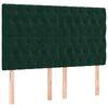 vidaXL Sommier &agrave; lattes de lit et matelas Vert fonc&eacute; 160x200cm Velours