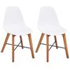 vidaXL Chaises &agrave; manger lot de 2 blanc plastique