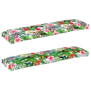 vidaXL Set de coussins de palette Floral 2 pcs Jungle tropicale