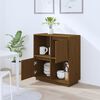 vidaXL Buffet marron miel 74x35x80 cm bois massif de pin