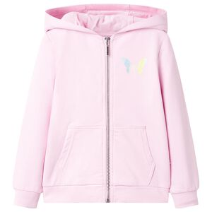 vidaXL Sweat &agrave; capuche pour enfants rose clair 116