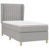 vidaXL Sommier &agrave; lattes de lit avec matelas Gris clair 100x200cm Tissu