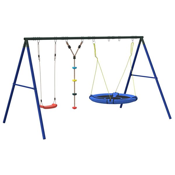 vidaXL Jeu ext&eacute;rieur avec balan&ccedil;oire, balan&ccedil;oire &agrave; disque et soucoupe