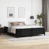 vidaXL Cadre de lit avec matelas Noir 200 x 200 cm tissu