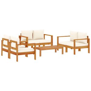 vidaXL Salon de jardin avec coussins 5 pcs Bois d'acacia solide