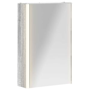 vidaXL Armoire Miroir de Salle de Bain Gris Sonoma 33 x 11,5 x 50 cm
