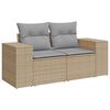vidaXL Ensemble de canap&eacute; de jardin 14 pcs Beige polyrotin