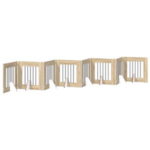 vidaXL Porte de chien pliable avec supports 8 pc Ch&ecirc;ne Sonoma 60 cm