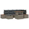 vidaXL Ensemble de canap&eacute; de jardin 7 pc Gris polyrotin