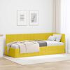 vidaXL Cadre de lit d'angle Jaune 80 cm x 200 cm Velours