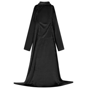 vidaXL Sweat &agrave; capuche couverture Noir F Flanelle