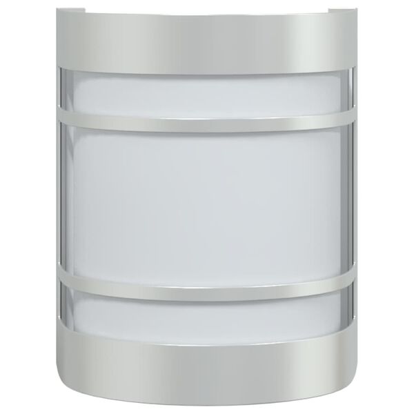 vidaXL Appliques murales d'ext&eacute;rieur 2pcs argent&eacute; acier inoxydable