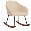 vidaXL Chaise &agrave; bascule Cr&egrave;me Tissu
