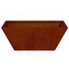 vidaXL Cache-pot de jardin Rouill&eacute; 40 x 40 x 15 cm Acier patin&eacute;