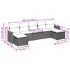 vidaXL Salon de jardin 7 pcs avec coussins noir r&eacute;sine tress&eacute;e