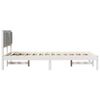 vidaXL Cadre de lit Gris clair 120 x 190 cm Pin massif
