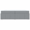 vidaXL Cadre de lit avec matelas Gris clair 200 x 200 cm tissu