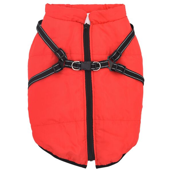 vidaXL Manteau pour chien Rouge L48 Fleece et Polyester