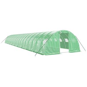vidaXL Serre avec cadre en acier vert 80 m&sup2; 20x4x2 m