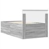 vidaXL Lit d'appoint avec tiroir Gris Sonoma et noir 100 x 200 cm