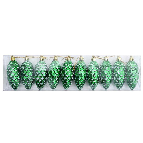 vidaXL Boule de Pomme de Pin de No&euml;l 40 pcs Vert Plastique