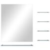 vidaXL Miroir mural avec 5 &eacute;tag&egrave;res Argent&eacute; 50 x 60 cm