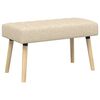 vidaXL Banc capitonn&eacute; canal Cr&egrave;me 80 x 40 x 46 cm Tissu