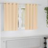 vidaXL Rideaux occultants avec anneaux 2 pcs Cr&egrave;me 140 x 140 cm