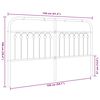 vidaXL T&ecirc;te de lit m&eacute;tal noir 150 cm