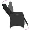 vidaXL Ensemble &agrave; manger de jardin coussins 5pcs Noir R&eacute;sine tress&eacute;e
