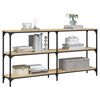 vidaXL Table console ch&ecirc;ne sonoma 150x29x75 cm bois d'ing&eacute;nierie