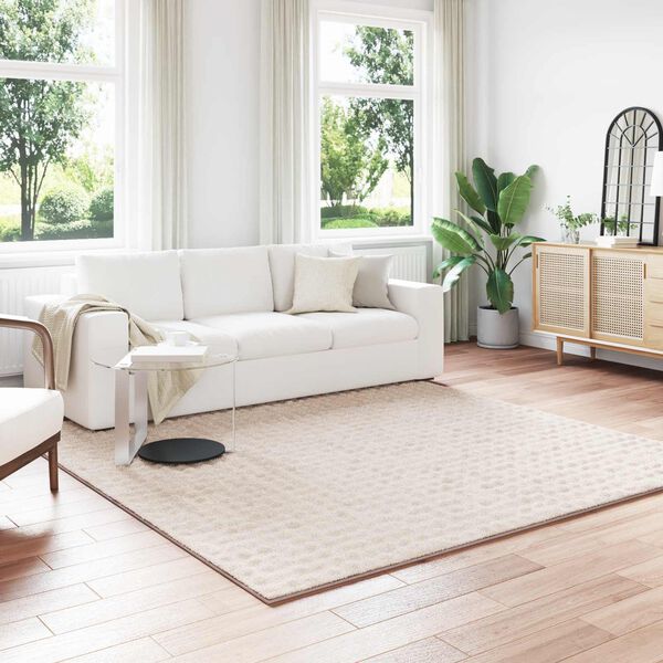 vidaXL Tapis de surface Carr&eacute; Beige 240 x 240 cm