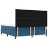 vidaXL Lit &agrave; ressorts avec matelas Bleu fonc&eacute; 180 x 200 cm Velours