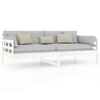 vidaXL Lit de jour sans matelas blanc bois de pin massif 90x190 cm