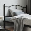 vidaXL T&ecirc;te de lit m&eacute;tal noir 107 cm
