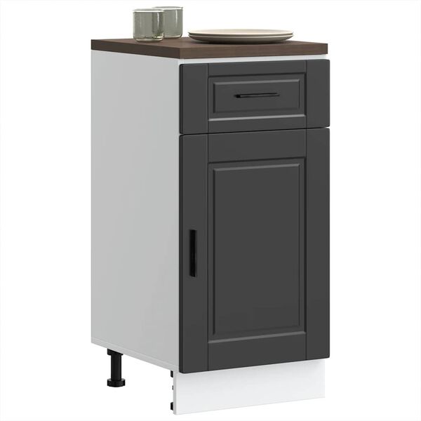 vidaXL Armoire de cuisine Porto noir bois d'ing&eacute;nierie