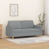 vidaXL Canap&eacute; &agrave; 2 places Gris clair 140 cm Tissu
