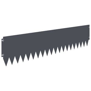 vidaXL Bordure de Pelouse 20 pcs 103 x 25 cm Acier Anthracite