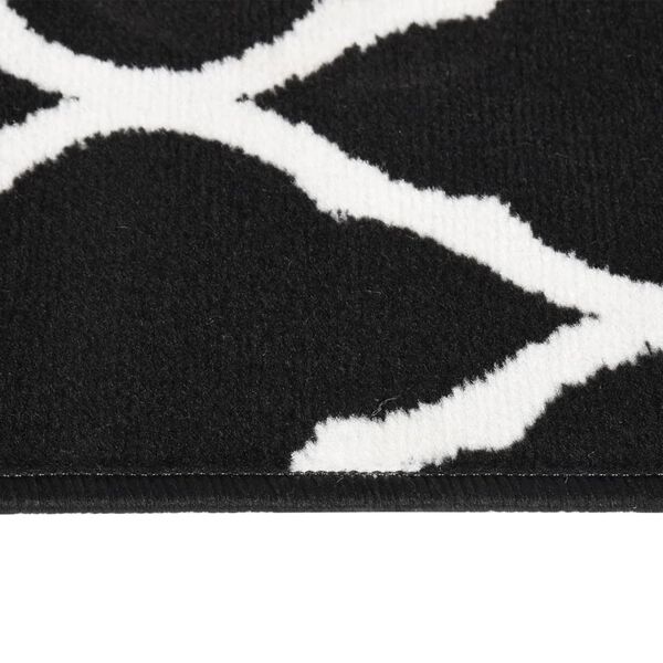 vidaXL Tapis BCF Noir et blanc 100x300 cm