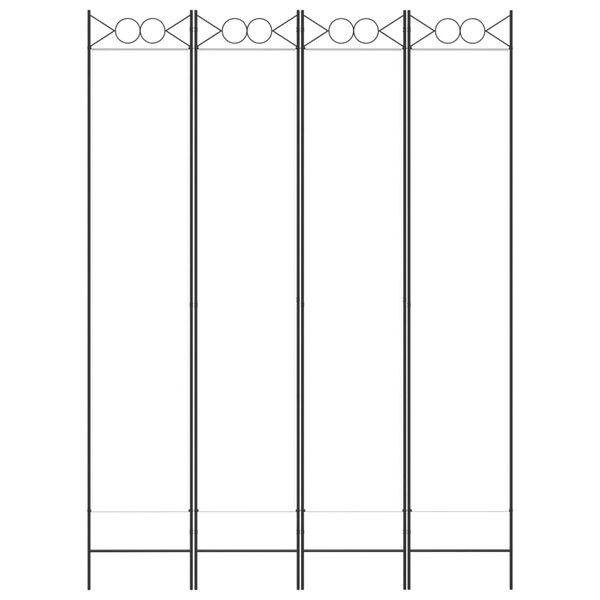vidaXL Cloison de s&eacute;paration 4 panneaux Blanc 160x220 cm Tissu