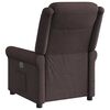 vidaXL Fauteuil de massage inclinable &eacute;lectrique Marron fonc&eacute; Tissu