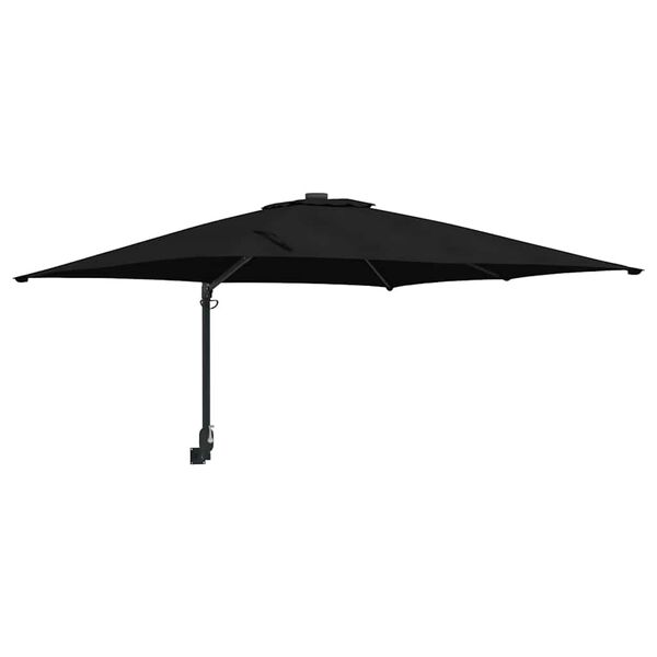 vidaXL Parasol de jardin Noir et Noir 248.5 x 247.5 x 160 cm