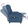 vidaXL Fauteuil de massage Bleu Tissu