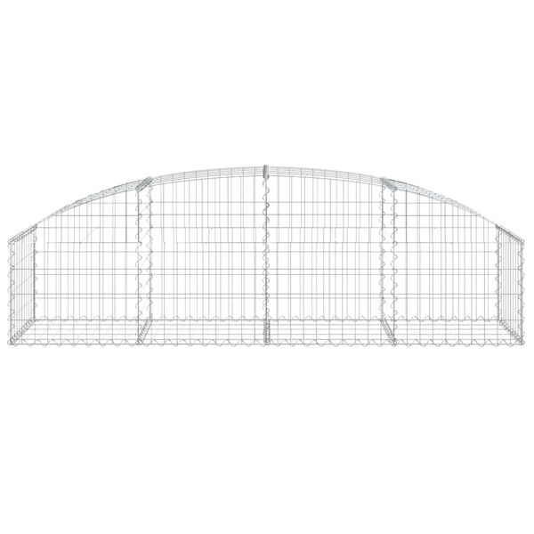 vidaXL Panier de gabions arqu&eacute; 200x50x40/60 cm Fer galvanis&eacute;